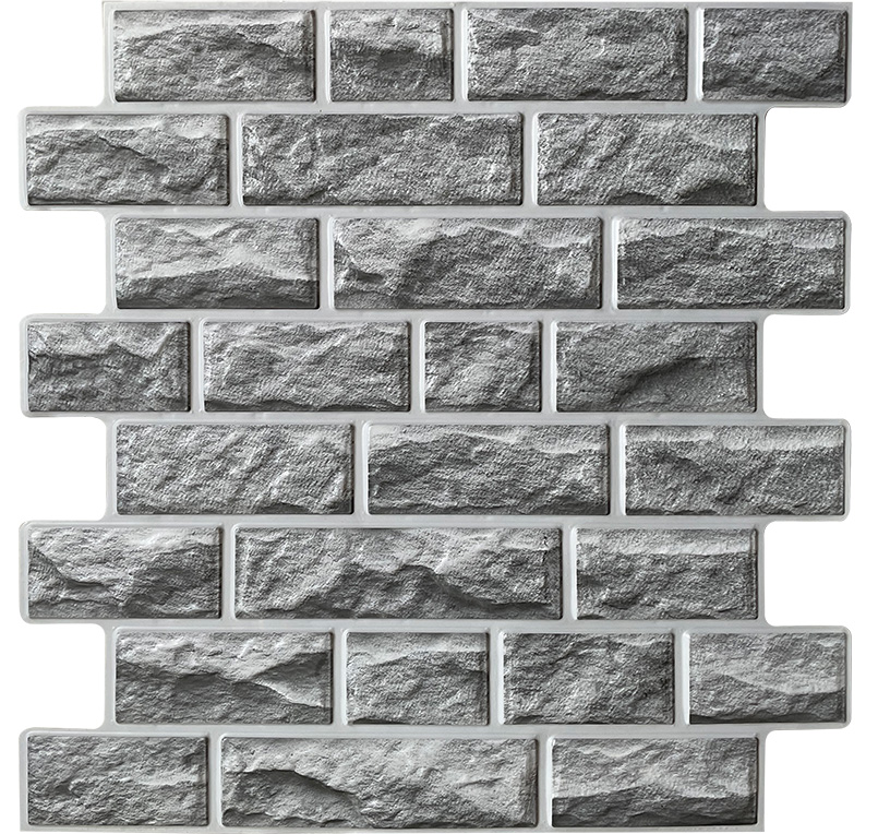 Панели ПВХ самоклеющаяся камень Мергель серый 468*473 мм