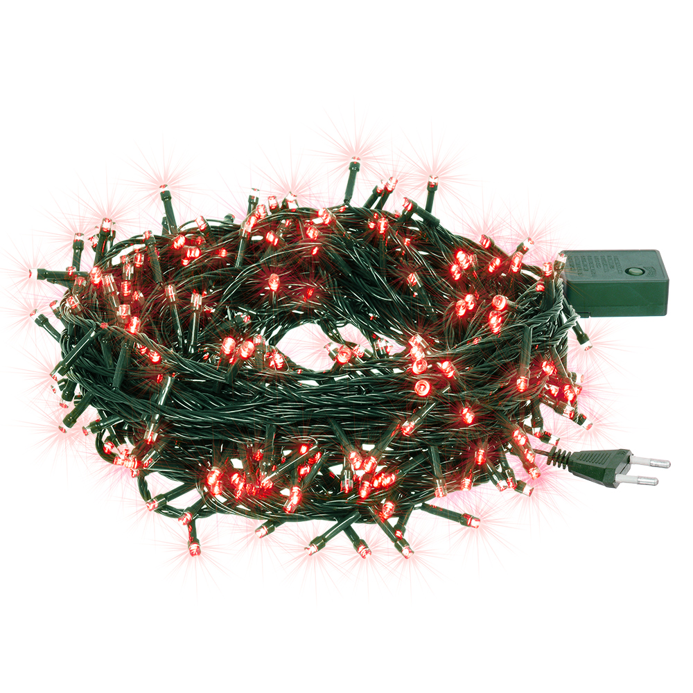 Электрогирлянда  VEGAS Нить, LED 100 красных ламп, 8 режимов, 10 м, 55065