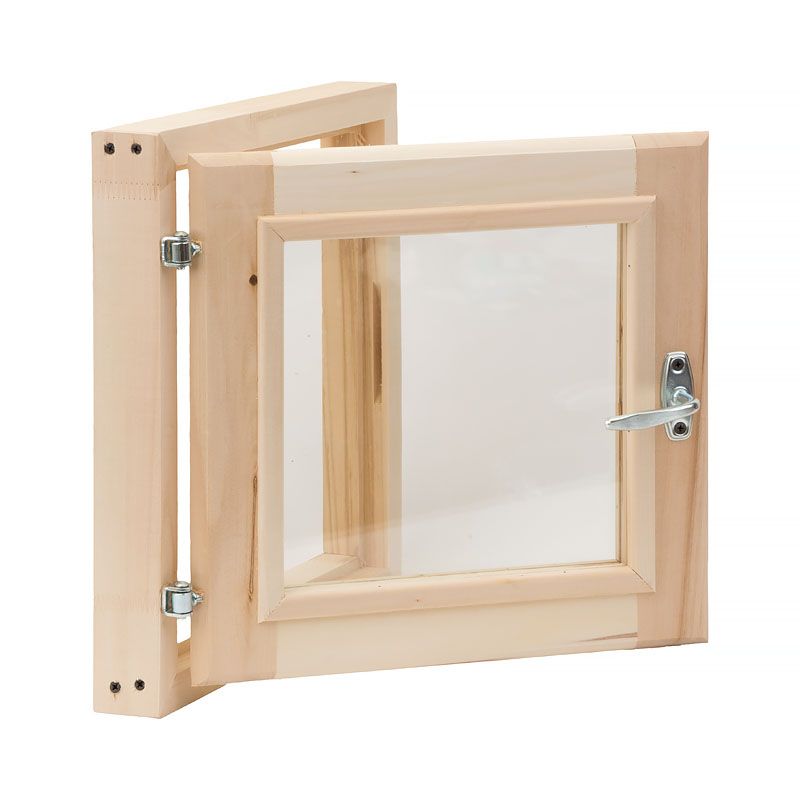 Окно липа 400*400 для сауны Новосибирск прозрачное