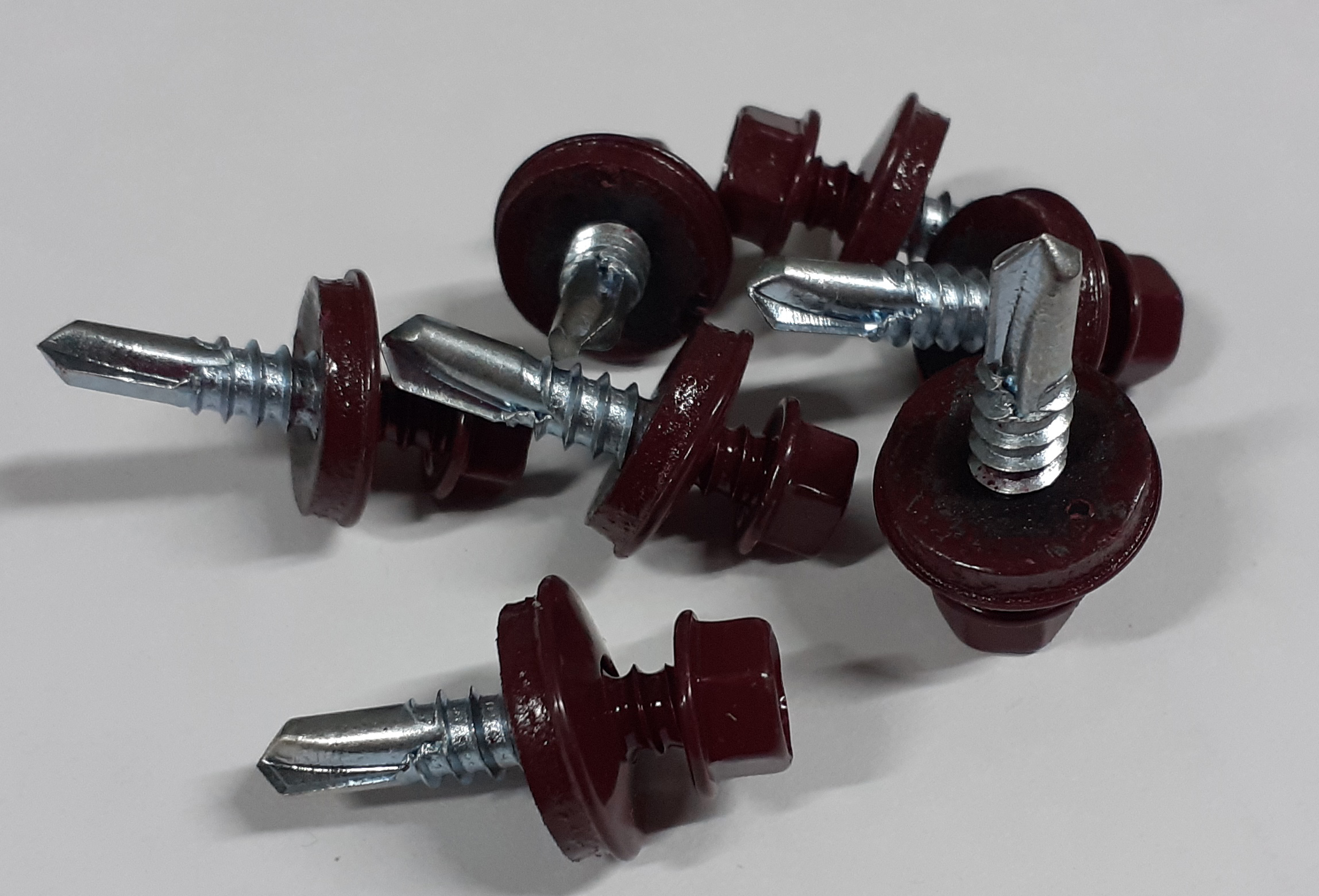 Саморез кровельный 5,5*25мм (3005) винно-красный КР с ZP (по металлу)