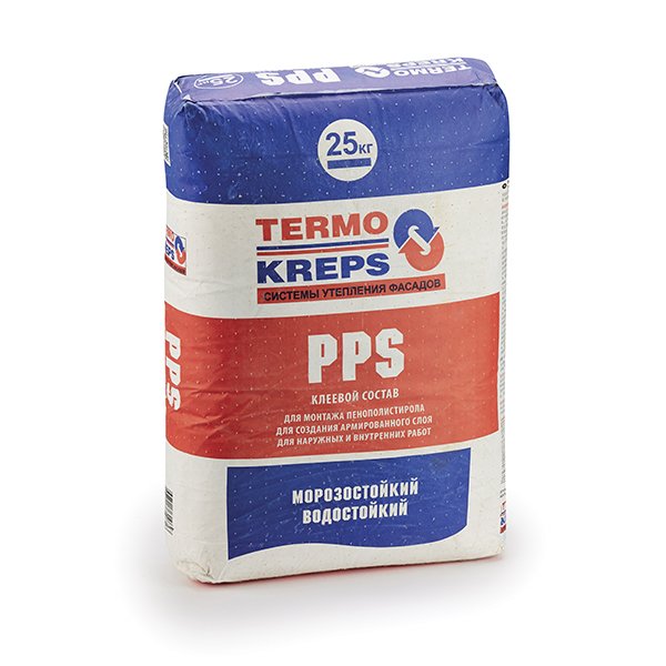Клей д/прикл. и армир. пенополист. КРЕПС TERMOKREPS "PPS" 25,0кг 