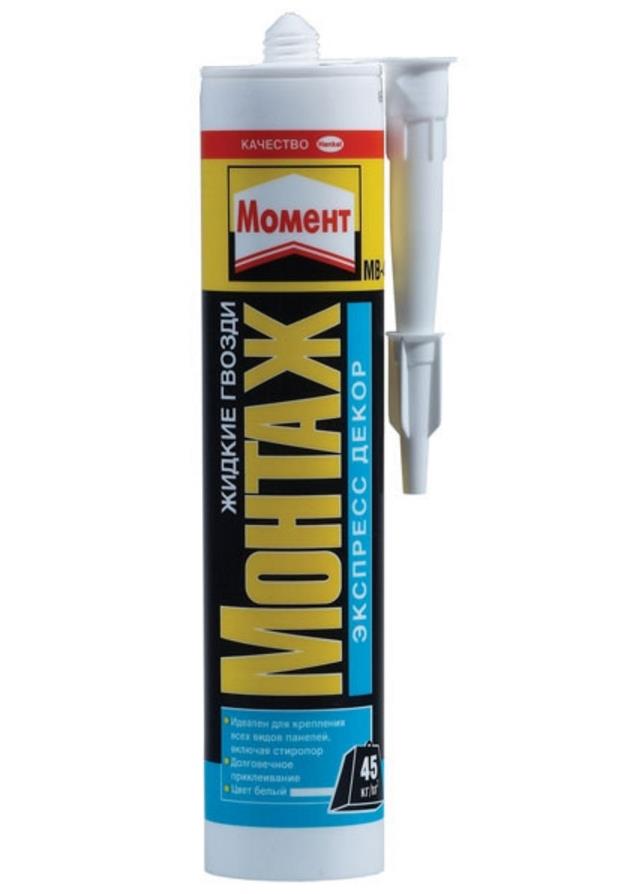 Жидкие гвозди Момент-монтаж 400г декор МВ-45 бел., 989415