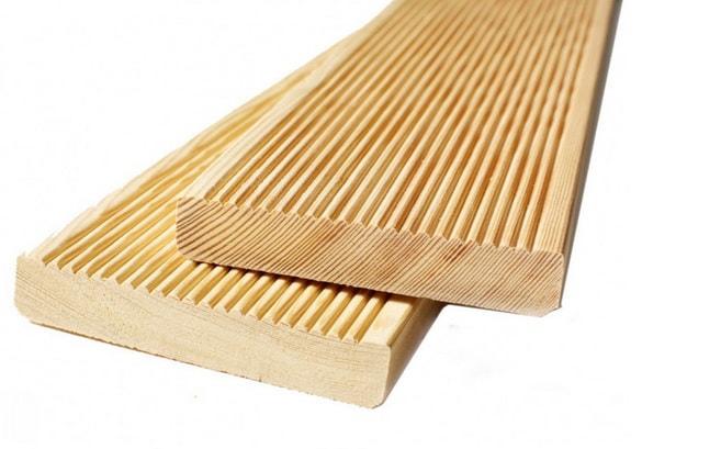 Доска террасовая 3,0*0,140*0,024 лиственница вельвет Сорт АВ (уп, 4шт 1,68м2)