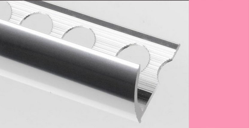 Профиль д/кафеля внешн 9мм розовый светлый 2,7м №10
