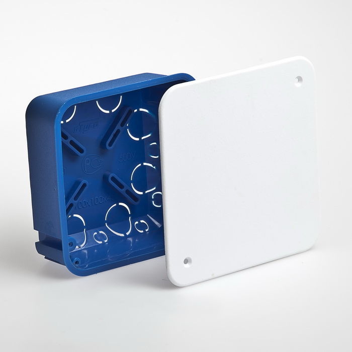 Коробка TYCO распред 100х100 с крышкой ГИПРОК 10161