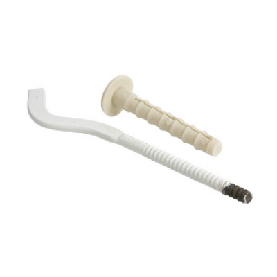 Кронштейн для радиатора анкерный с дюбелем 7*180 мм белый