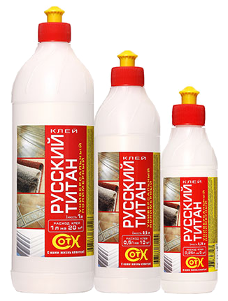 Клей универсальный полимерный Русский ТИТАН 0,5л.