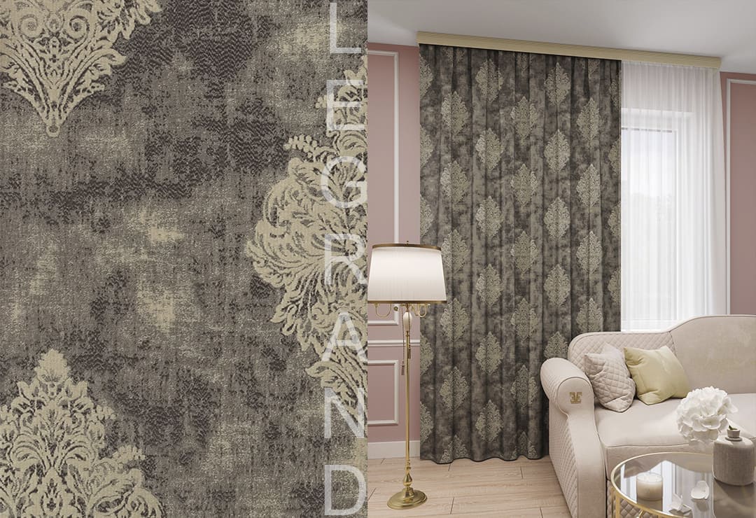 Портьерная штора Либерти золото (150*260)