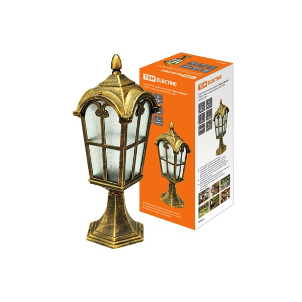 Светильник сад-парк Братья Гримм 100Вт, стойка, шагрень/бронза Е27 TDM  SQ0330-0094