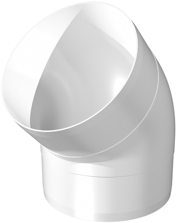 Колено круглое d=125 мм на 45 градусов ЭРА 12,5ККП 45