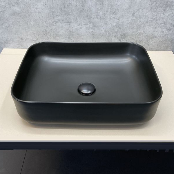 Умывальник T-Y9378MB матовый черный для столешницы (500*390*135) COMFORTY