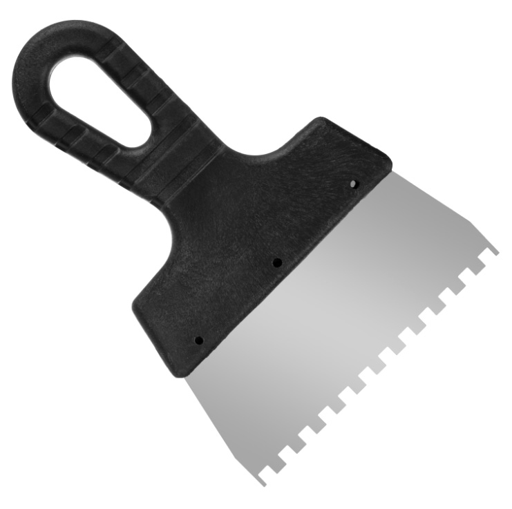 Шпатель 150мм зубчатый 6х6 Мастер 12-7-150