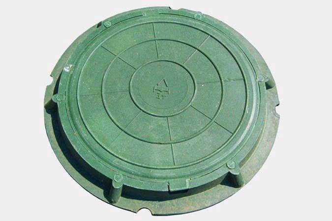 Люк полимерный 30кН зеленый