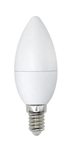 Лампа светодиодная LED-свеча 6Вт 220В Е14 теплый 3000K Volpe