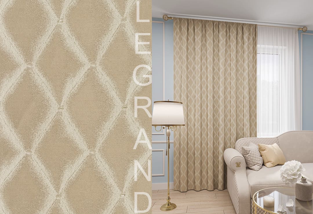 Портьерная штора Марсель золото (150*260)