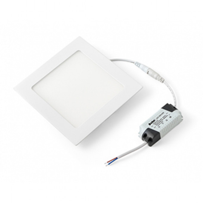Светильник светодиод. встр. квадрат 20Вт 4000К 170мм металл, белый DEKO