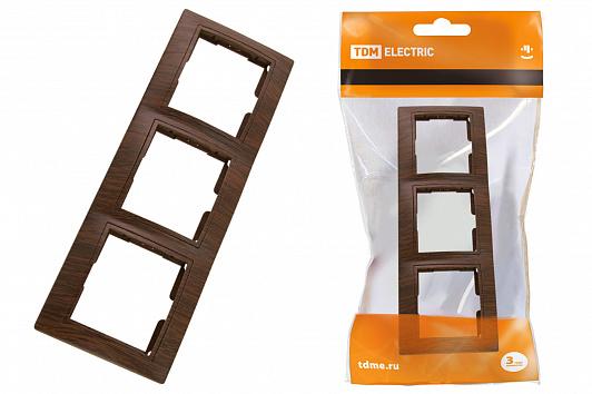 Рамка Таймыр 3 поста горизонт бук SQ1814-0328