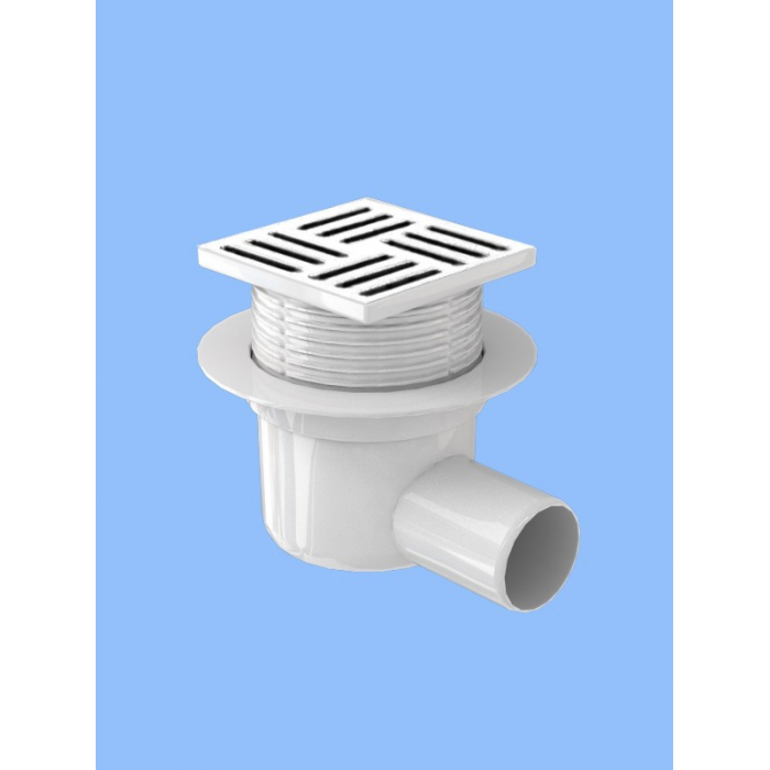 Трап 50 с горизонтальным спуском пласт.решетка 150*150