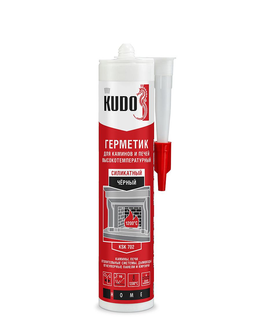 Герметик д/печей каминов KUDO 280мл черный до 1200гр.