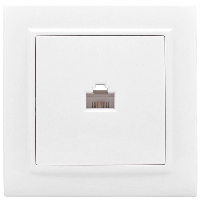 Розетка Минск скрытая компьютерная RJ45 белая ERK01-035-10
