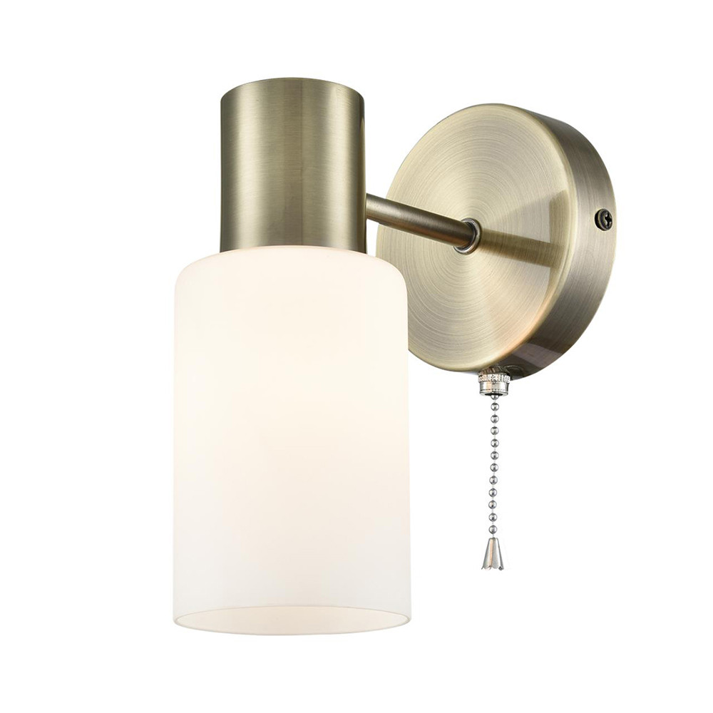 Светильник настенный 8100/1W COMFI LN25 74 бронза/бел, мет/стекло Бра Е14 MAVE