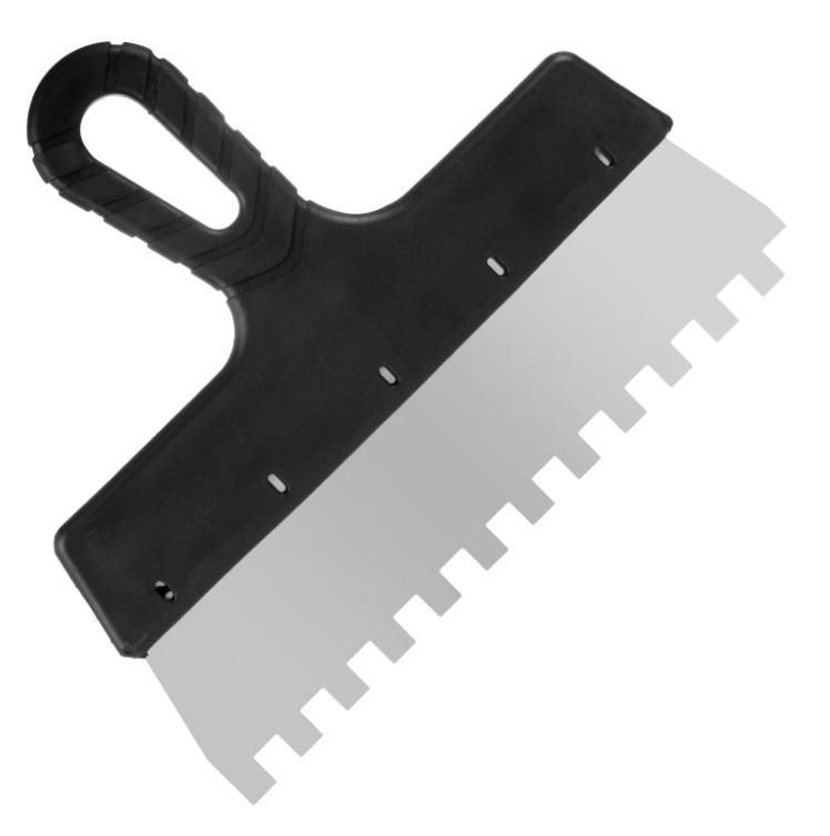 Шпатель 250мм зубчатый 10х10 Мастер 12-9-250