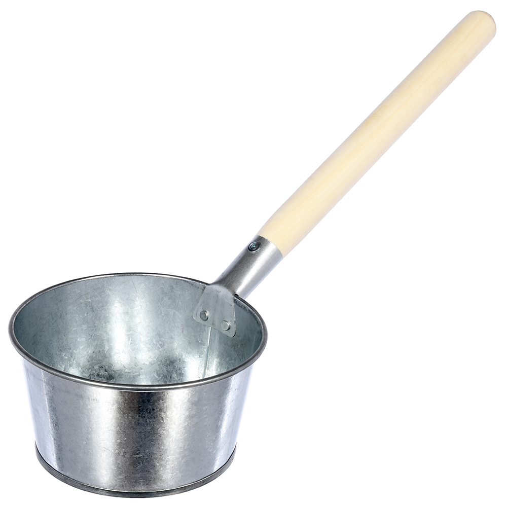 Ковш д/бани 1,5л оцинкованный с дерев.ручкой 36550