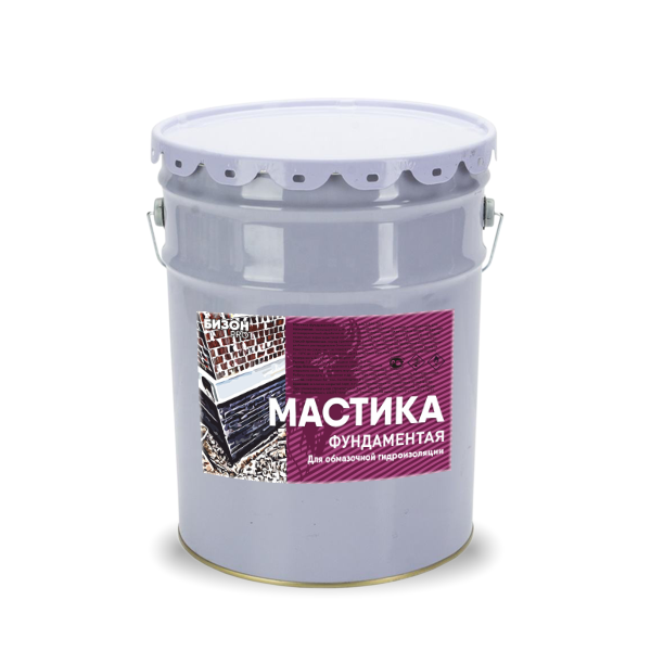 Мастика битумная Бизон 20кг Фундаментная  гидроизоляционная