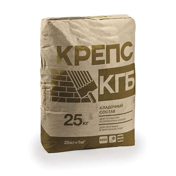 Клей/смесь кладочная для блоков КРЕПС КГБ 25,0кг 