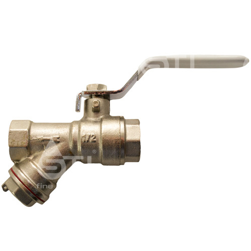Кран шаровый 1/2" с фильтром STI