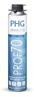 Пена монтажная 1000мл PHG Absolute PROF 70 проф. двойной клапан с максимальным выходом 