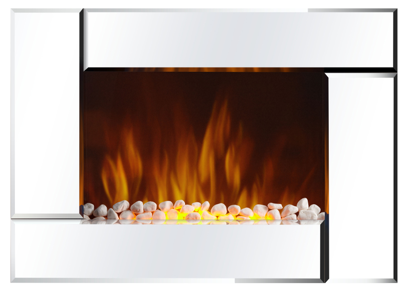 Электрокамин EFP/W-2000S 2,0кВт, 220В, 900х560х107мм, зеркально-серебристый Electrolux