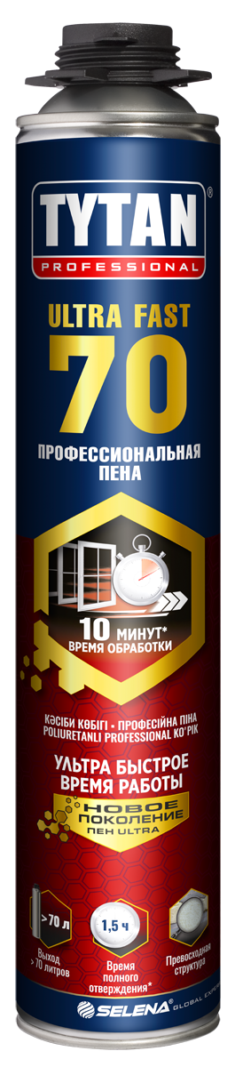 Пена монтажная TYTAN-70 Professional ULTRA FAST 870мл