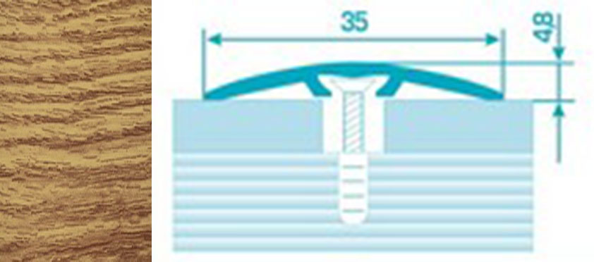 Порог ПС 04-3 90 шир 35мм дуб универсал 084 