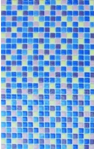 Плитка 250*400 Киров Мозаика синий 340011 декор