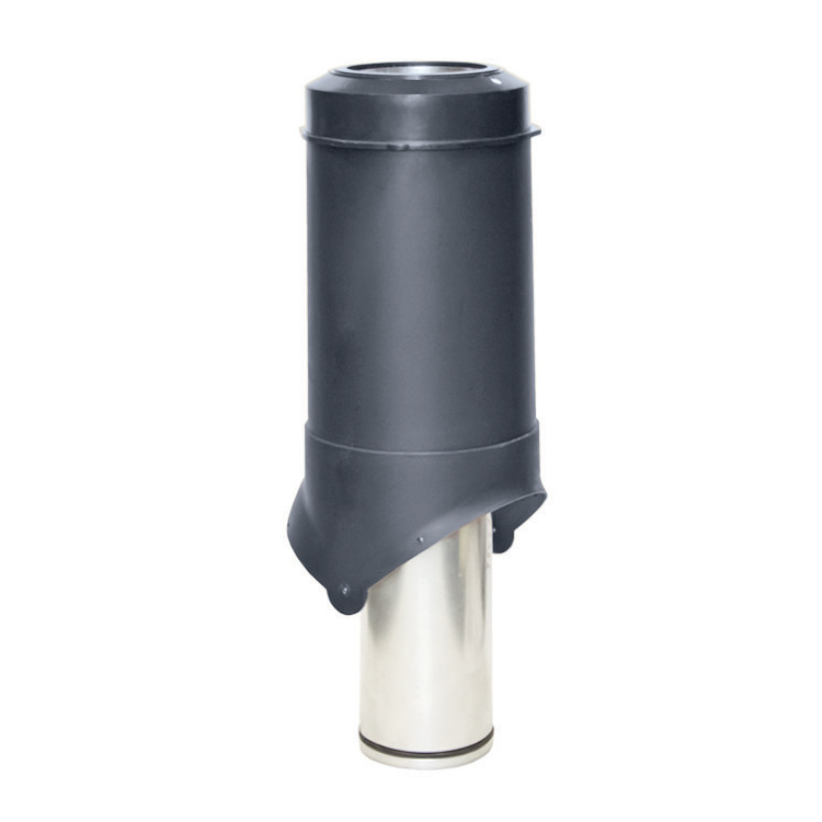 Выход вентиляции Krovent Pipe-VT 125is/500 серый