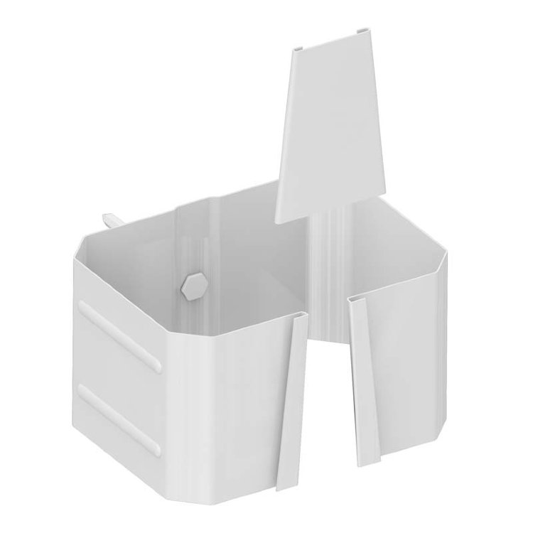 Держатель трубы кирпич 76х102 Бюджет 9003 белый