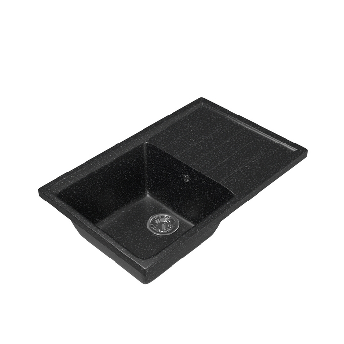Мойка MIXLINE ML-GM19 с крылом, черная (308) 750*500*200мм