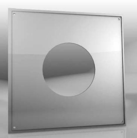 Лист потолочный универсальный ЛПУ-Р, D180-210мм, 480х480мм, AISI 430 ТиС