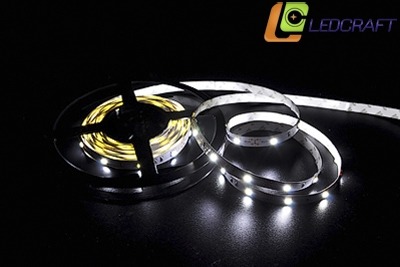 Лента светодиодная LED  7.2w/м IP33 10мм, катушка 5м, Холодный белый LC-5050-12W30