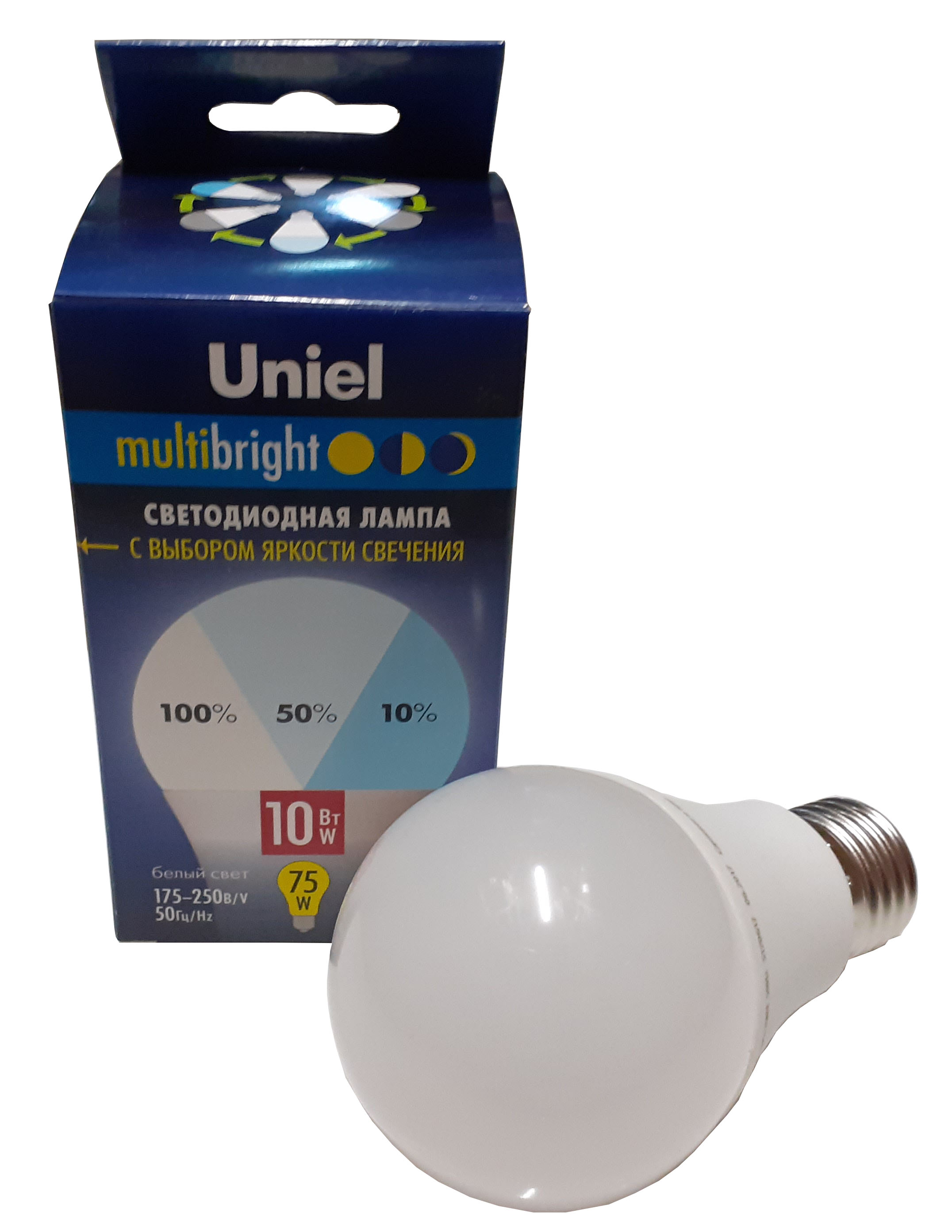 Лампа светодиодная LED 10Вт Multibright 3 режима 220В Е27 4000K 850Лм Uniel 