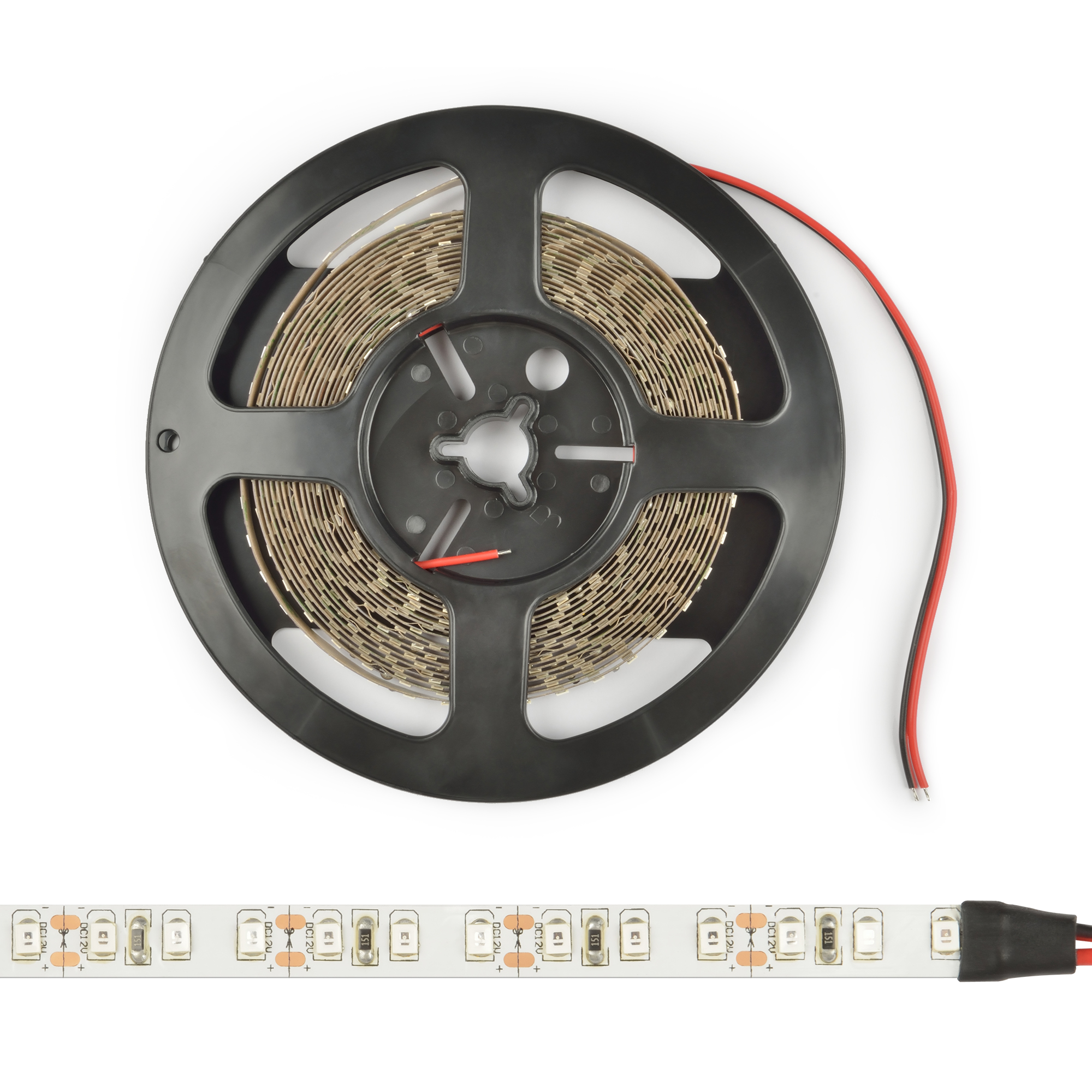 Лента светодиодная LED  9.6w/м IP20 8мм, катушка 5м, 4000К белый Uniel PROFI