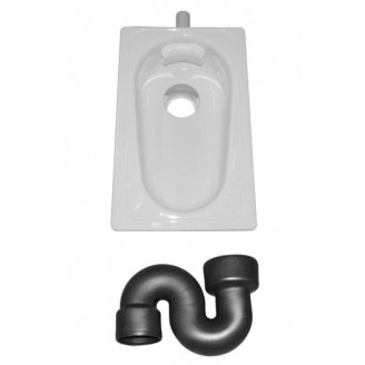 Чаша сталь Генуя с сифоном и рассекателем 535х340х270 Гомель (центральный выпуск)