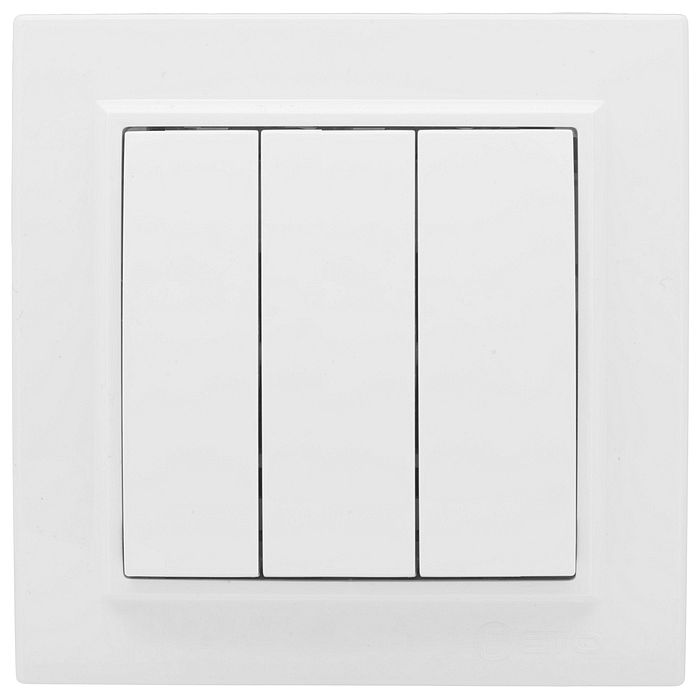 Выключатель Минск 3клав скрытый 250В 10А белый ERV10-024-10