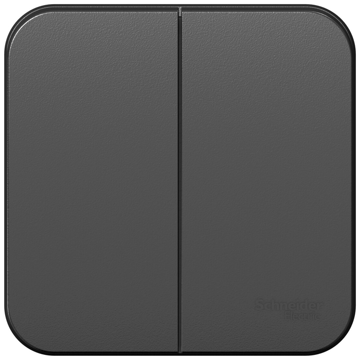 Выключатель BLANCA 2клав наружн антрацит 250В 10А BLNVA105016