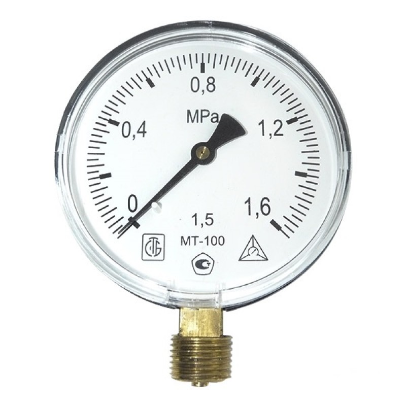 Манометр МТ-100 1,6 МПа 1/2"