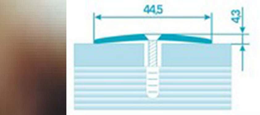 Порог ПС 04 135 шир 44,5мм бронза 04