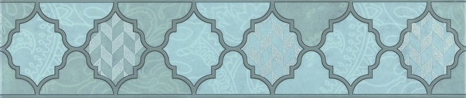 Плитка 5,4*25 KERAMA MARAZZI Фоскари бирюзовый бордюр OP/A27/6331