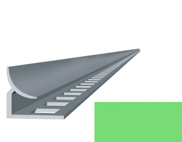 Профиль д/кафеля внутренн ПВХ, 9мм салатный 2,5м №16