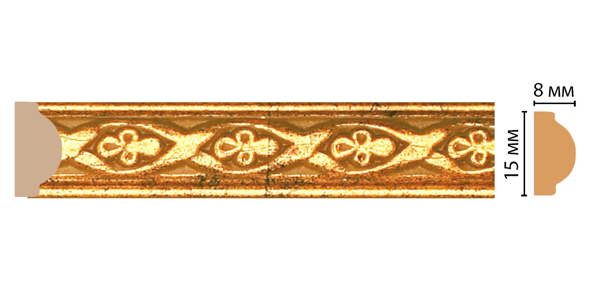 Интерьерный молдинг130А-565 (15*8*2400)